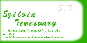 szilvia temesvary business card